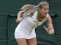  Barbora Zahlavova-Strycova in action at Wimbledon on June 26, 2012