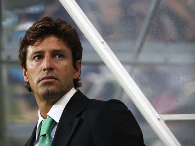 Sporting's Domingos Paciencia watches his team in action on July 30, 2011