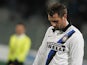 Inter Milan's Antonio Cassano looks despondent during his side's game with Fiorentina on February 17, 2013