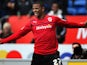 Cardiff's Frazier Campbell celebrates scoring the opener against Bristol City on February 16, 2013