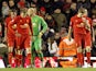 Liverpool players walk way dejected after Romelu Lukaku scores for West Brom on February 11, 2013
