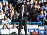 Chelsea boss Rafa Benitez on the touchline during the FA Cup 4th round replay against Brentford on February 17, 2013