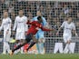 Manchester United's Danny Welbeck celebrates after scoring his side's first goal against Real Madrid on February 13, 2013