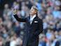 Manchester City boss Roberto Mancini on the touchline during the FA Cup 5th round match against Leeds on February 17, 2013