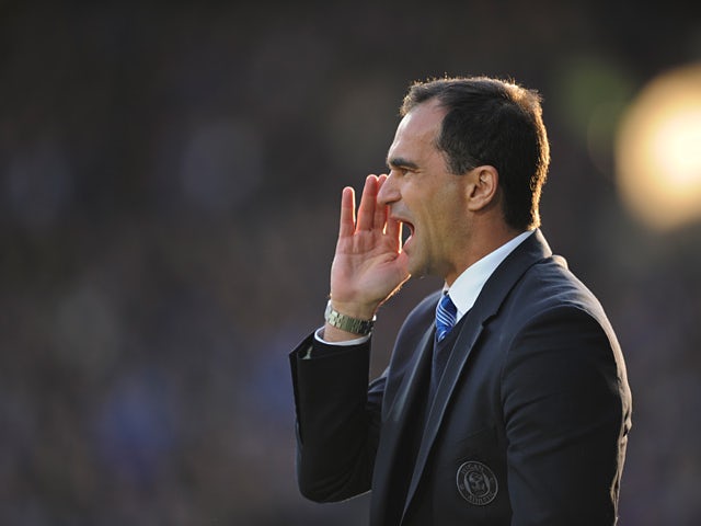 Wigan's Roberto Martinez on the touchline during the FA Cup 5th round against Huddersfield on February 17, 2013