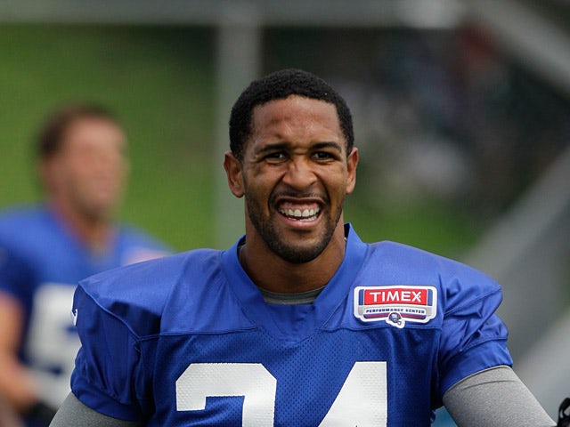 New York Giants' Terrell Thomas in training on July 29, 2012