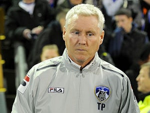Oldham caretaker manager Tony Philliskirk prior to kick-off against Everton in the FA Cup 5th round on February 16, 2013