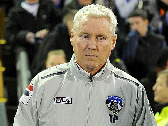 Oldham caretaker manager Tony Philliskirk prior to kick-off against Everton in the FA Cup 5th round on February 16, 2013