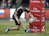 New Zealand's Ardie Savea scores a try against England on May 6, 2012