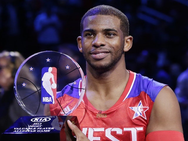 The West's Chris Paul is named MVP of the All-Star game on February 17, 2013