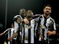Notts County's Jamal Campbell-Ryce is congratulated by team mates after scoring his team's fourth against Bury on February 22, 2013
