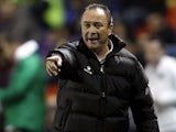 Levante coach Juan Ignacio Martinez gestures on the sideline during his side's game against Hannover on December 6, 2012