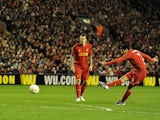 Liverpool's Luis Suarez scores the equaliser against Zenit St Petersburg on February 21, 2013
