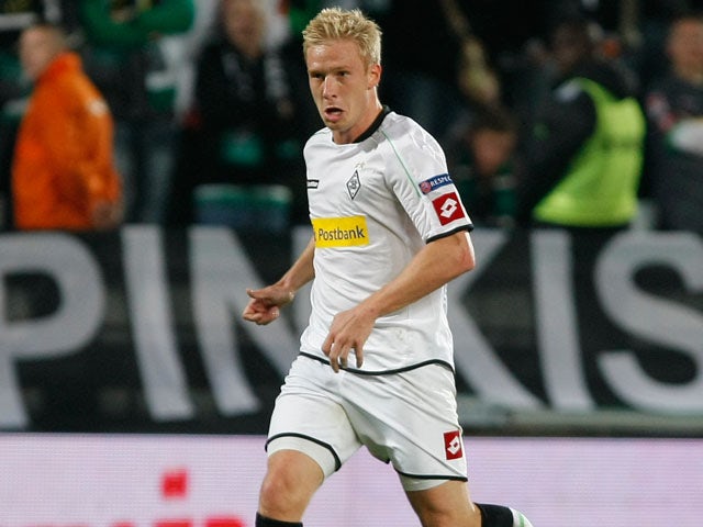 Borussia Monchengladbach forward Mike Hanke during his side's game against Marseille on November 8, 2012