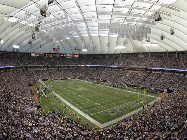A picture of the Metrodome, home of the Vikings, taken on December 18, 2011