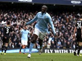 City's Yaya Toure celebrates after a goal against Chelsea on February 24, 2013