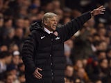 Arsenal boss Arsene Wenger on the touchline during the match against Spurs on March 3, 2013