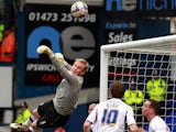 Leicester goalkeeper Kasper Schmeichel makes a save during his side's game against Ipswich on March 2, 2013