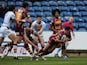 Huddersfield's Joe Wardle dives over for a try against Bradford Bulls on March 3, 2013