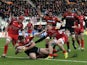 Saracens' Joel Tomkins scores a try against London Welsh on March 3, 2013