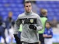 Burnley's Kevin Long warms up prior to his side's match against Birmingham on December 22, 2012