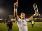 Mark Foster celebrates winning promotion with the Exeter Chiefs on May 26, 2010