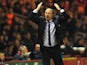 Chelsea interim manager Rafael Benitez gestures wildly during his side's match with Middlesbrough on February 27, 2013