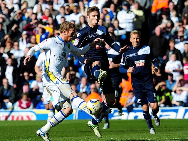Leeds' Paul Green and Millwall's James Henry battle for the ball on March 2, 2013