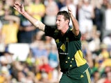 Australia's Shaun Tait appeals for a wicket during his side's match against England on January 21, 2011