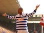 Queens Park Rangers's Loic Remy celebrates after scoring his side's first goal of the game against Southampton on March 2, 2013