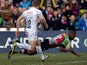 Harlequins' Ugo Monye scores the first try of the match against Exeter on March 2, 2013