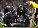 City midfielder Jack Rodwell sits injured, during a game with Aston Villa on March 4, 2013