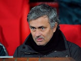 Real Madrid boss Jose Mourinho prior to kick-off against Manchester United in the Champions League on March 5, 2013