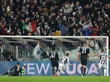 Alessandro Matri celebrates after scoring for Juventus in their Champions League match with Celtic on March 6, 2013