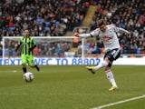 Bolton's Marcos Alonso opens the scoring against Brighton on March 9, 2013