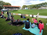Fans arrive prior to the start of the first test between New Zealand and England at the University Oval on March 6, 2013
