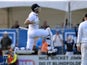 England's Nick Compton celebrates his century against New Zealand on March 9, 2013