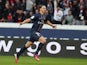 Paris Saint Germain's forward Zlatan Ibrahimovic celebrates scoring his second goal against Nancy on March 9, 2013