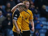Annan Athletic's David Hopkirk celebrates scoring against Ranger at Ibrox on March 9, 2013