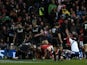 Wales' Richard Hibbard scores the first try against Scotland on March 9, 2013