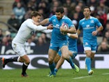 Italy's Andrea Masi in action during the Six Nations clash with England on March 10, 2013