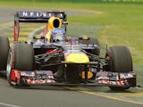 Red Bull driver Sebastian Vettel enters turn two during qualifiying for the Australian Grand Prix on March 17, 2013