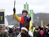 Jockey Brendan Powell after winning the JLT Specialty Handicap Chase during day one of the 2013 Cheltenham Festival on March 12, 2013