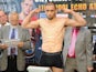 Curtis Woodhouse weighs in for his WBO Intercontinental Welterweight Championship on July 15, 2011