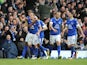 Everton's Leon Osman celebrates scoring against Manchester City on March 16, 2013