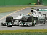 Mercedes driver Lewis Hamilton during the Australian Formula One Grand Prix on March 17, 2013