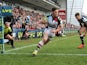 Harlequins' Tom Williams scores a try during the LV=Cup Final on March 17, 2013