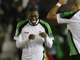 Racing Santander's Papakouli Diop during a match on January 21, 2010