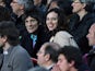 Ronnie Wood and his wife in the crowd during Barcelona's Champions League quarter final match against AC Milan on March 12, 2013