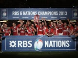 Wales celebrate Six Nations victory on March 16, 2013